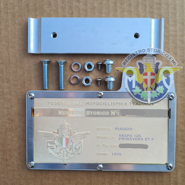 PORTA TARGA ASI OVALE ATTACCO MOTORIZZAZIONE - Cose Così Crema - Foto 3