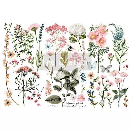 Prima Marketing Re-Design 6""x12"" Dekor Transfers 3 Stck. - Botanisches Paradies