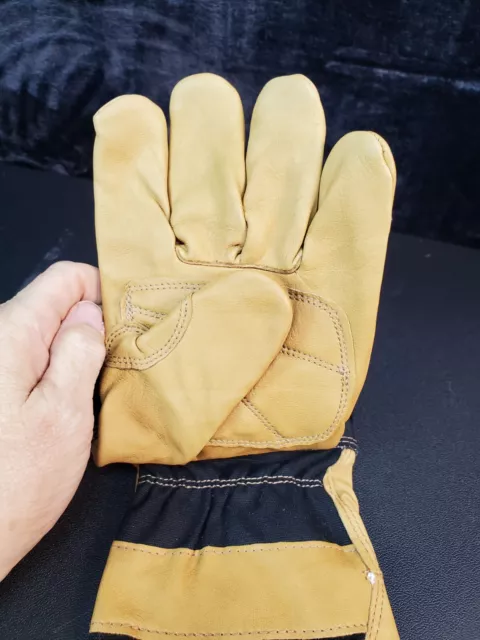 Carhartt Work Gloves Mens Size Large Yellow Black Synthetic Leather Safety Cuff 2