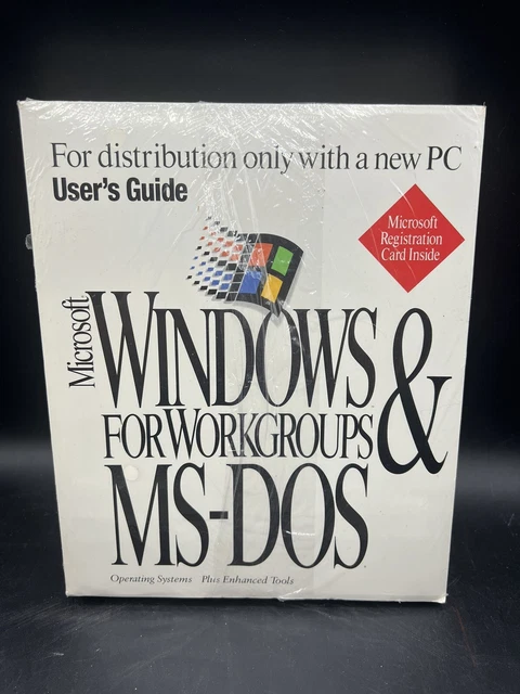 MICROSOFT WINDOWS FOR Workgroups & MS-DOS Users Guide Book PC Computer ...