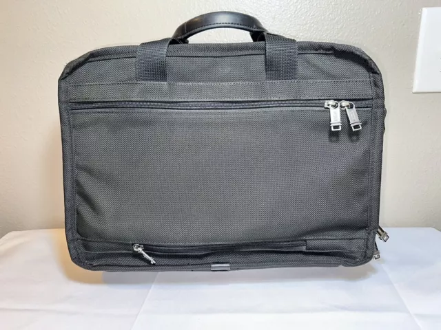 TUMI Alpha Black Ballistic expandable Laptop Business Briefcase Computer Bag 2