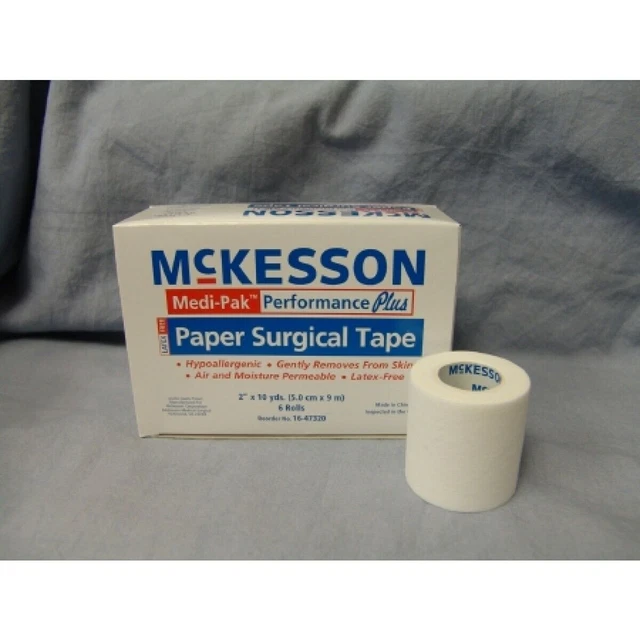 Mckesson Silk Cloth Surgical Tape Hypoallergenic 2 Inch x 10 Yard Latex Free 6ct