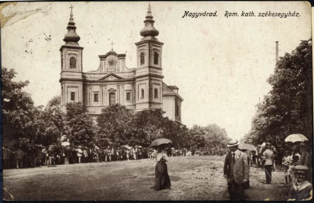 Romania Hungary 1919  NAGYVÁRAD @ now ORADEA BH catholic church + KuK censorm