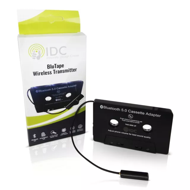 Bluetooth Music Audio Receiver Cassette Player Adapter Adaptor Dongle 4 Car Van
