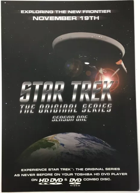 Star Trek The Original Series Season One 2007 D/Sided A4 DVD Promo Broschüre - Neu