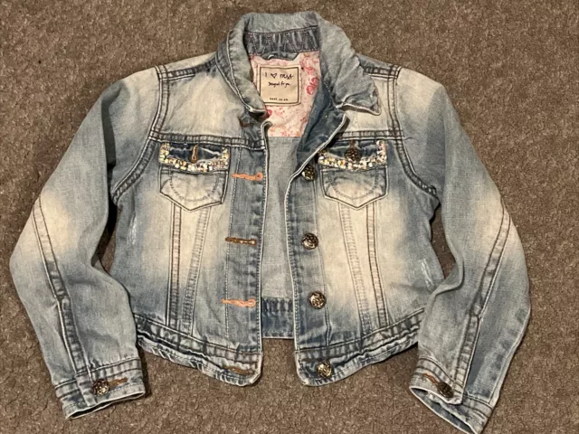 Girls Blue Denim Jacket, Age 5-6, NEXT