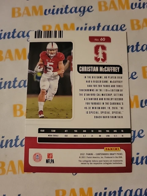 2021 CONTENDERS CHRISTIAN McCaffrey 🔥 SF 49ers 2024 NFL PLAYOFFS Draft