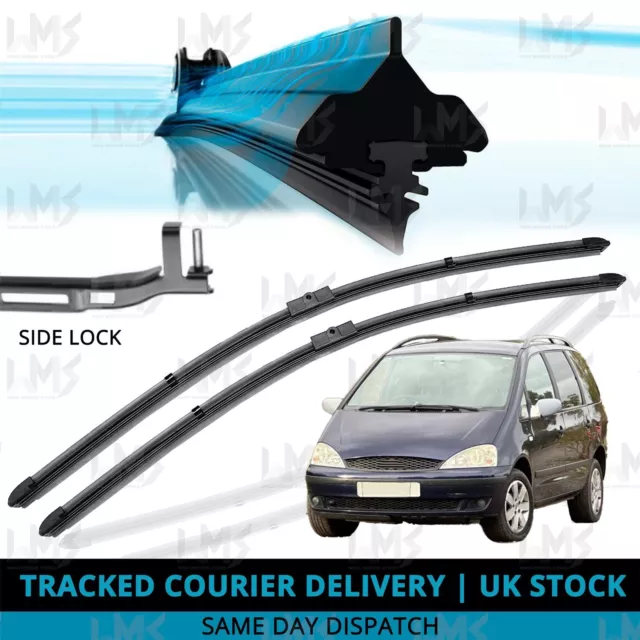 For Ford Galaxy 2001-2006 Front Windscreen 28" 28" Flat Aero Wiper Blades Set