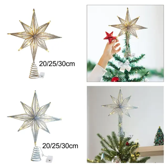 Christmas tree toppers, seasonal crafts, bright, glittery ones