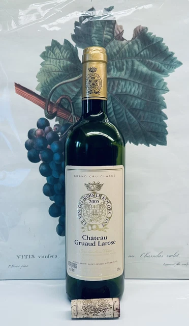 CHATEAU GRUAUD-LAROSE 2005 GENUINE EMPTY BOTTLE VIDE + Original CORK