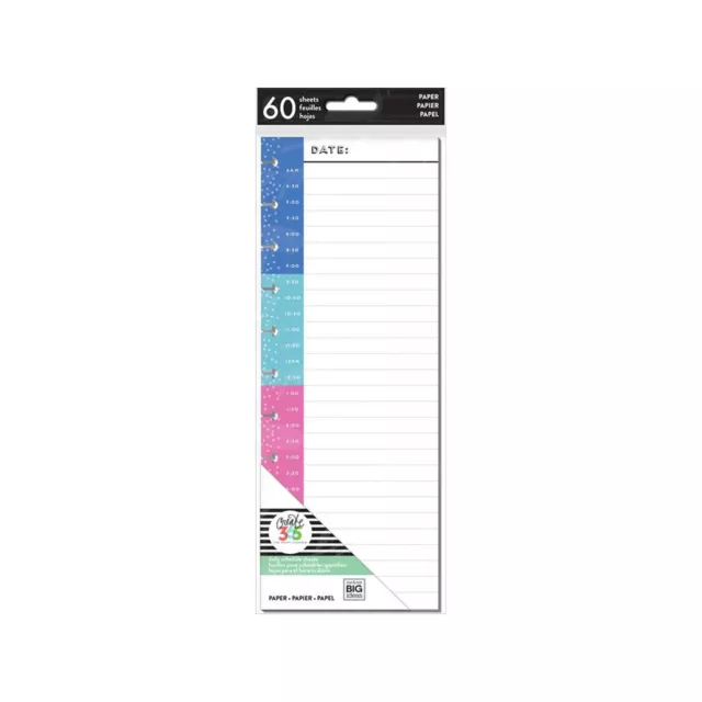NEW Create 365 Daily Schedule Note Paper 60 Half Sheets MAMBI Happy Planner