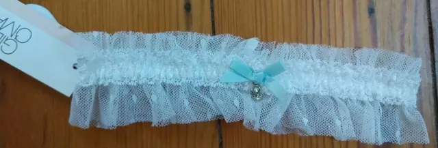 Gilligan & O'Malley Women's True White Bridal Garter One Size NEW