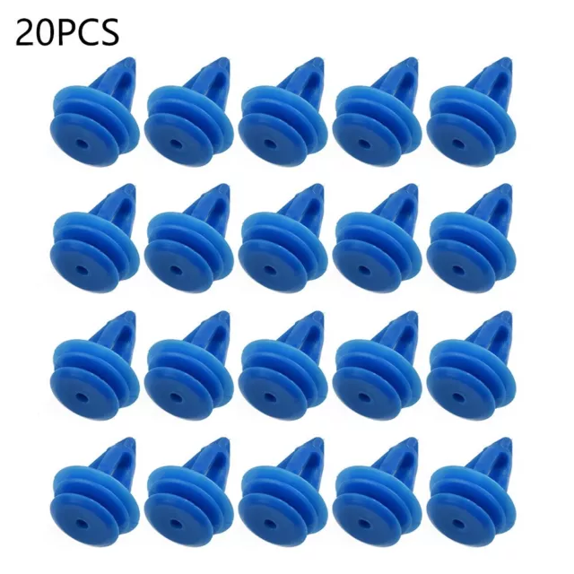 Clips Halter Kotflügel LR027255 Montage Nylon 10mm Zierleiste 20x Blau