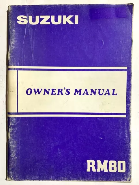 1983 Suzuki RM80 Owner's Manual 99011-20920-03A Free Shipping!
