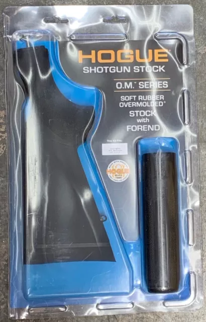 HOGUE 08712 Soft Rubber Overmold Stock & Forearm BLACK for Remington 870 12ga