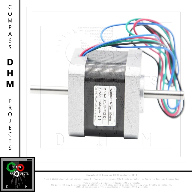 Moteur Pas à Pas Nema 17 Bi-Polaire 1.68A 45Ncm – Idéal Imprimante 3D Et CNC