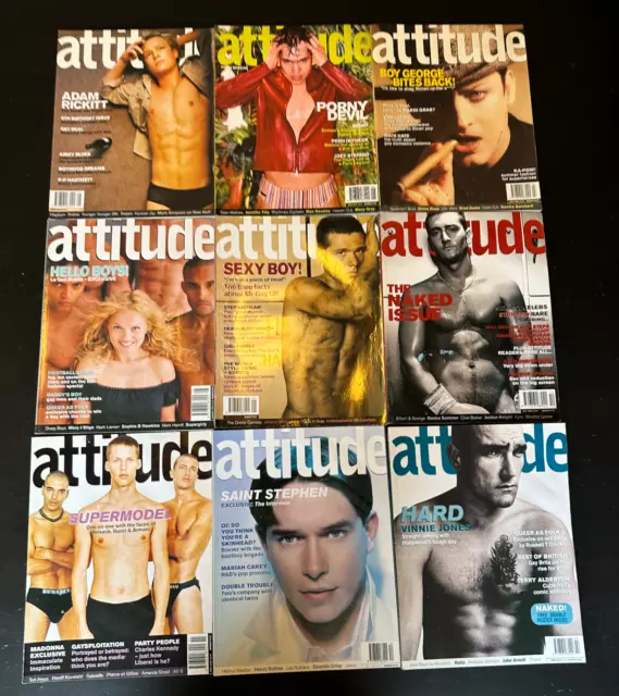 Attitude Gay Magazine. 1999-2000. Naked issue, Will Mellor, Steps, Boy George
