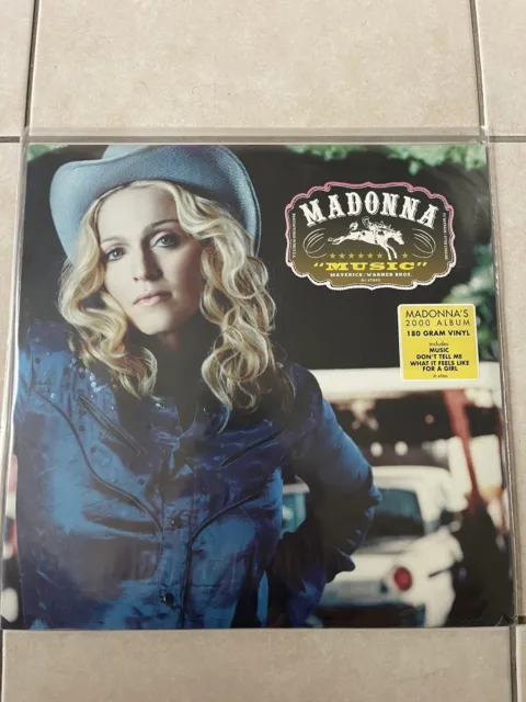 MADONNA MUSIC 2016 REISSUE Sticker Jaune SEALED