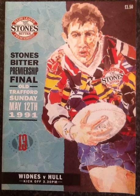 Rugby League Programme Premiership Final Widnes V Hull 1991