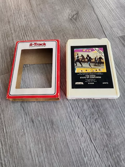The Kinks State of Confusion 8 Track 1983 Arista w/ Sleeve