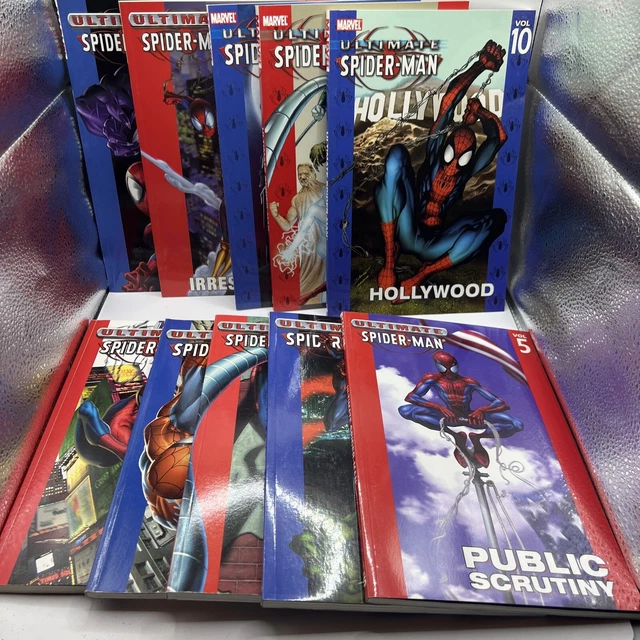 Lot 10 Books Ultimate Spider-Man Vol 1–10 TPB Marvel Comics