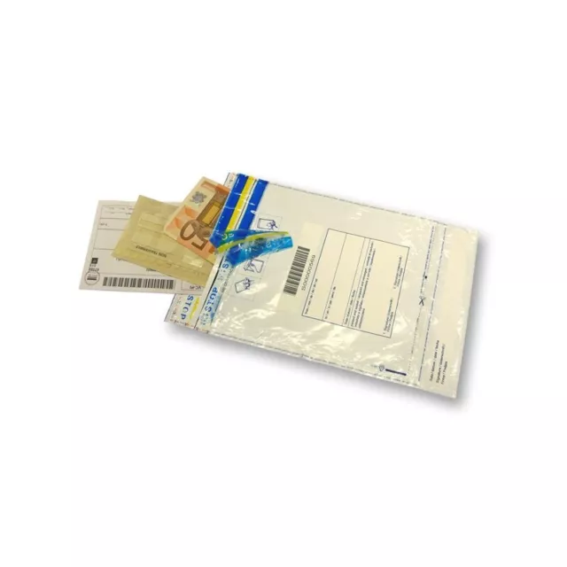 50 Buste Sicurezza 160x225 mm in ldpe riciclabile 70 mic. Buste di sicurezza