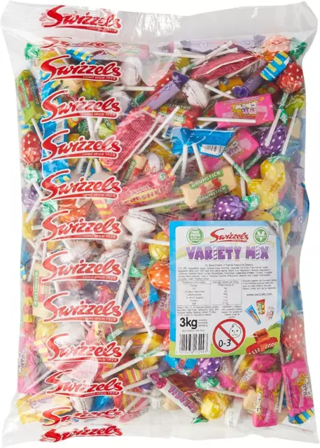 Swizzels Variety Mix Bulk Mixed Sweets and lollipops Bag 3 kg (Pack of 1)