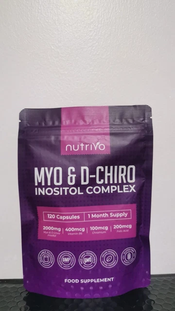 NUTRIVO MYO & D Chiro Inosital Complex 1 Month Supply 120 Capsules £13. ...