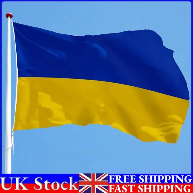 Large Flying Flag Blue Yellow No Flagpole Home Office Activity Parade Festival