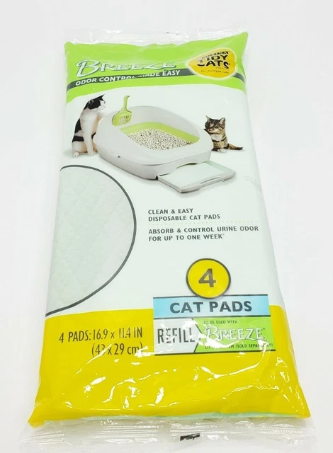 Purina ordenada para gatos control de olores de brisa fácil 4 almohadillas para gatos para basura