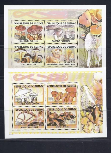 Guinea Setas Champignons Souvenir Hojas VF- MNH