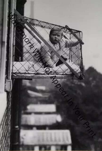 STRANGE ODD SPOOKY FREAKY CREEPY WEIRD Baby Boy Kid Horror Cage VINTAGE PHOTO