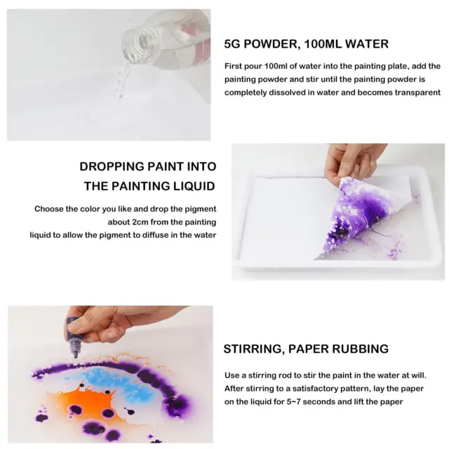 6/12 Colors Water Marbling Paint Kit For Kids Art Painting on Water  Creative Art Set Crafts - AliExpress