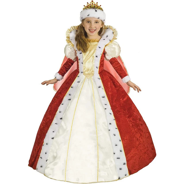 10-16yrs Teen Queen Of Hearts Fancy Dress Costume Alice Book Week Kids  Girls