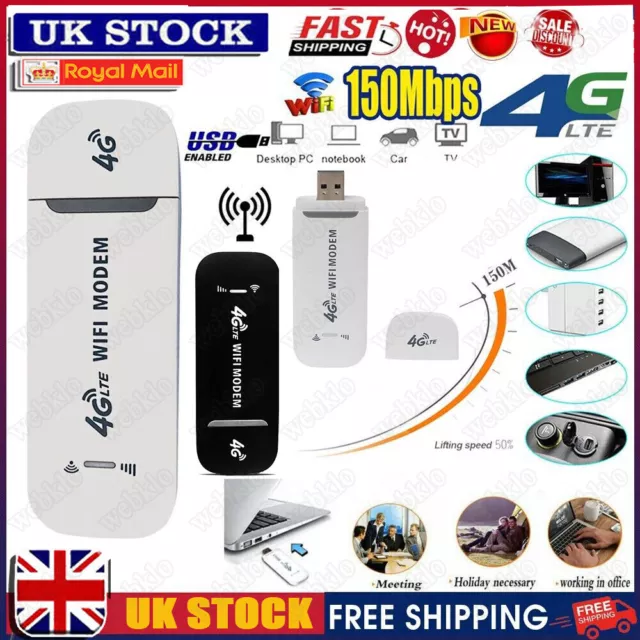 4G LTE Wireless Router Unlocked Dongle Modem Mobile Broadband  USB WIFI SIM Card