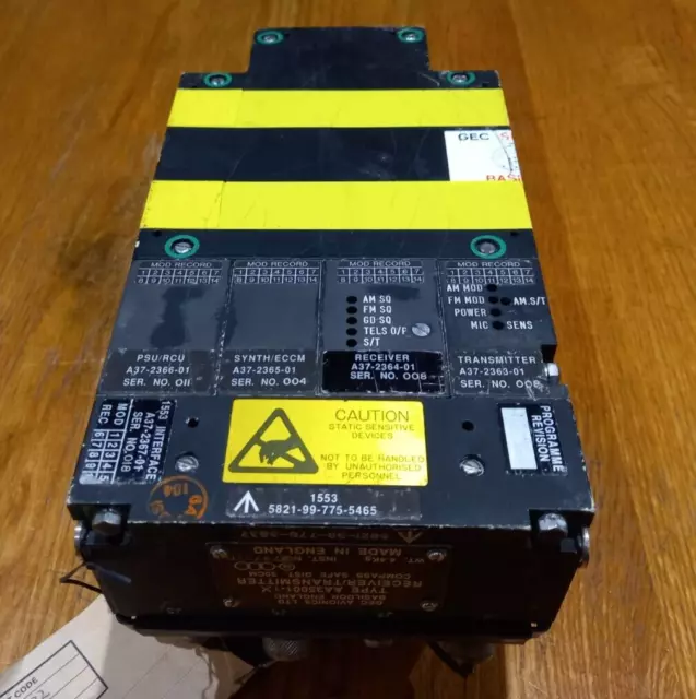 MOD RAF GEC Avionics Type AA35001-1X Transmitter/Receiver NSN: 5821-99-776-3837