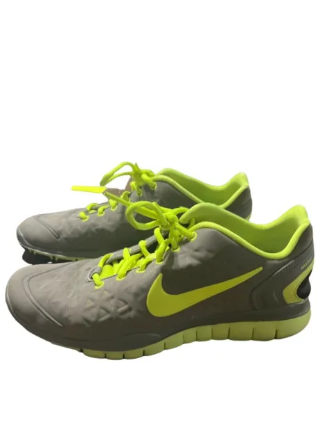 Nike free fit 2 training  9.5 Gray and bright yellow  Sneaker