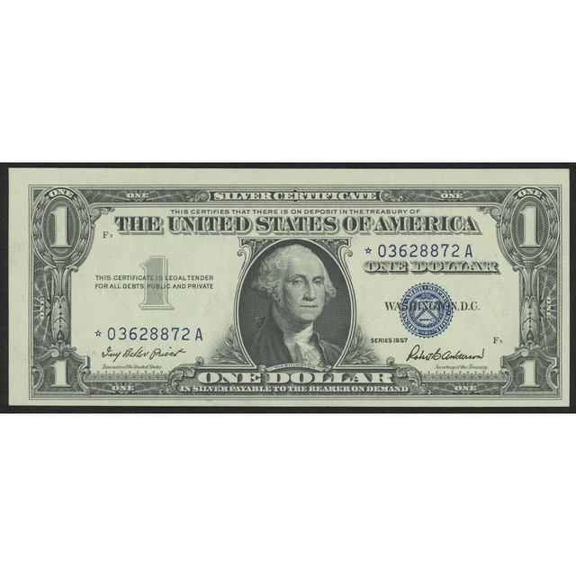 1957  $1 Dollar Bill Silver Certificate STAR Note FREE SHIPPING VG/VF