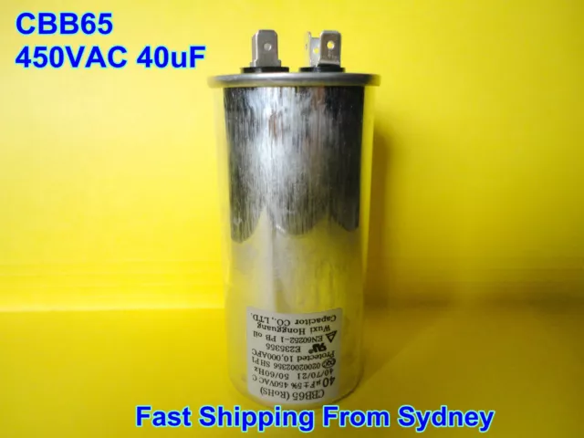 CBB65 450VAC 40uF Air Conditioner Appliance Motor Run Capacitor **NEW**