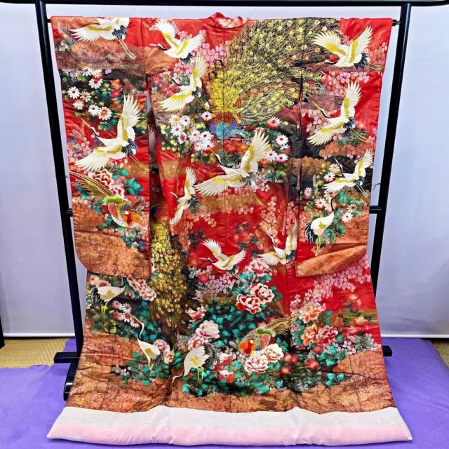 Japanese Kimono Uchikake Wedding Pure Silk  japan 850