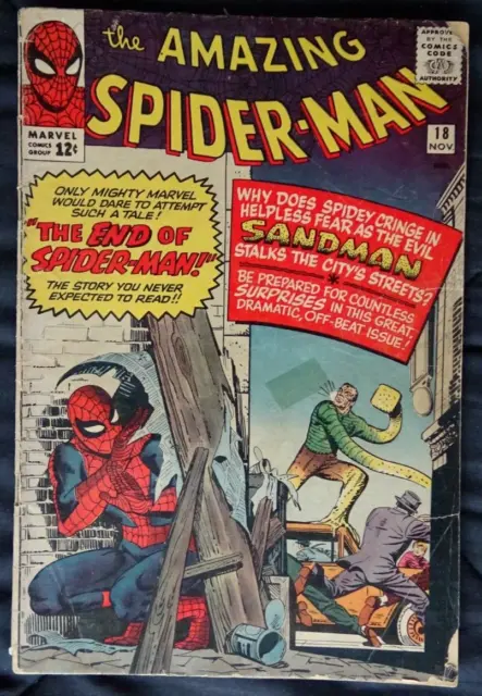 Comic Book- Amazing Spider-Man #18 Ditko & Lee 1964