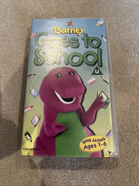 barney-goes-to-school-vhs-video-tape-tv-animation-kids-1990-polygram