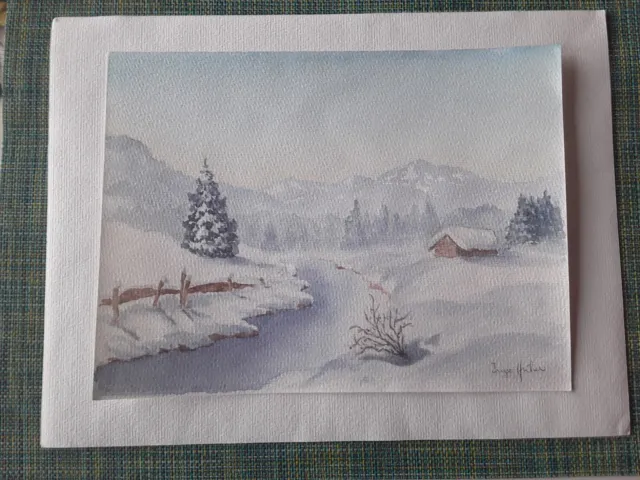 Malerei, Aquarelle aus dem Blauen Land mit verschiedenen Motiven