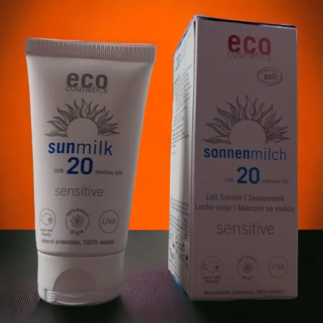 Eco Cosmetics Sonnenmilch LSF 20 sensitive  75 ml. Neu
