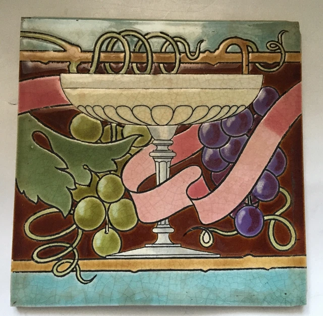 CHAMPAGNE GLASS No Baccarat Meyer´s Neffe Années Folles Art Nouveau tile Grapes