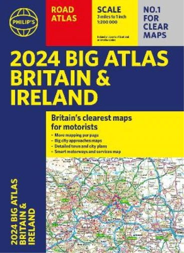 2025 Philip's Big Road Atlas Of Europe (A3 Spiral Binding) - Brand New