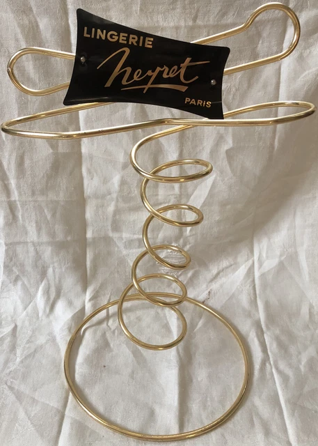 Bustier Lingerie Neyret Paris 1960 Tole Forme Stylisée Fil Ressort Or