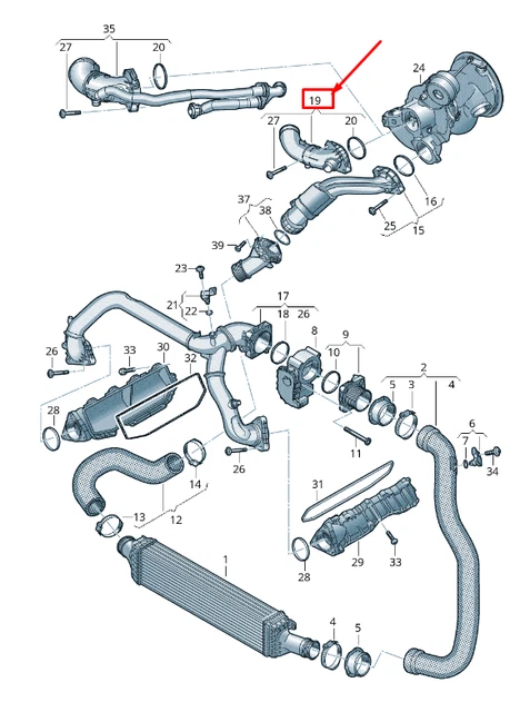 F5 Inlet Design AUDI A5 F5 Turbocharger Inlet Tube 06M129665AL NEW GENUINE £59.90 ...