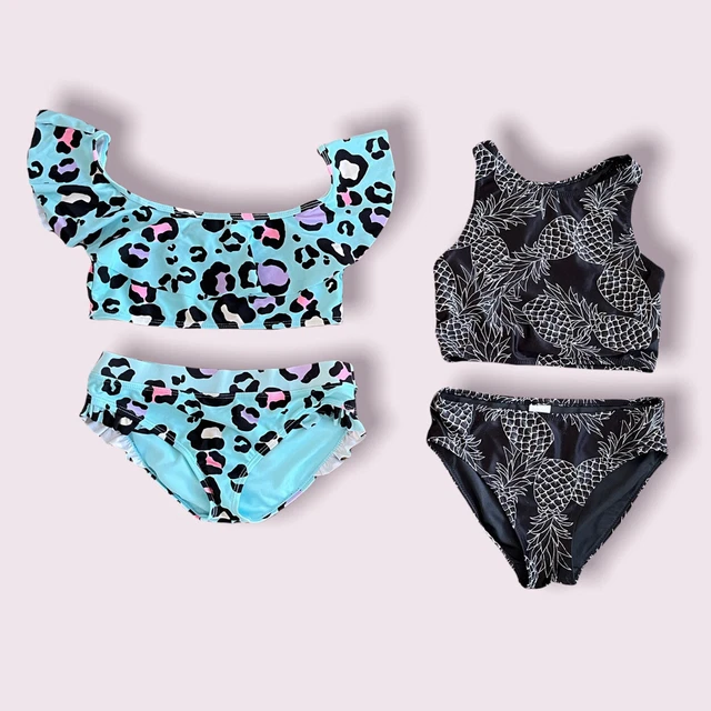 Girls River Island NEXT Age 9 Years Bikini x 2  - BUNDLE Animal Print