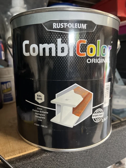 DIRECT TO METAL! White Paint Rust-Oleum CombiColor Original Gloss 2.5L ...